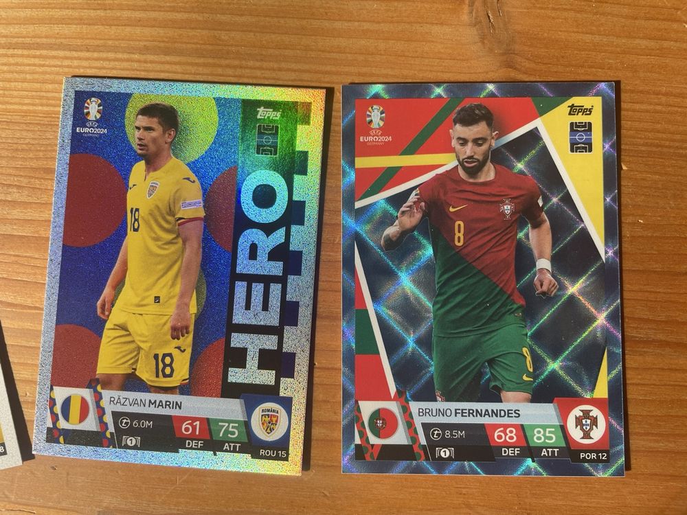 Topps EM 2024 Karten: Razvan Marin & Bruno Fernandes ⚽️ (49) (Neu ...