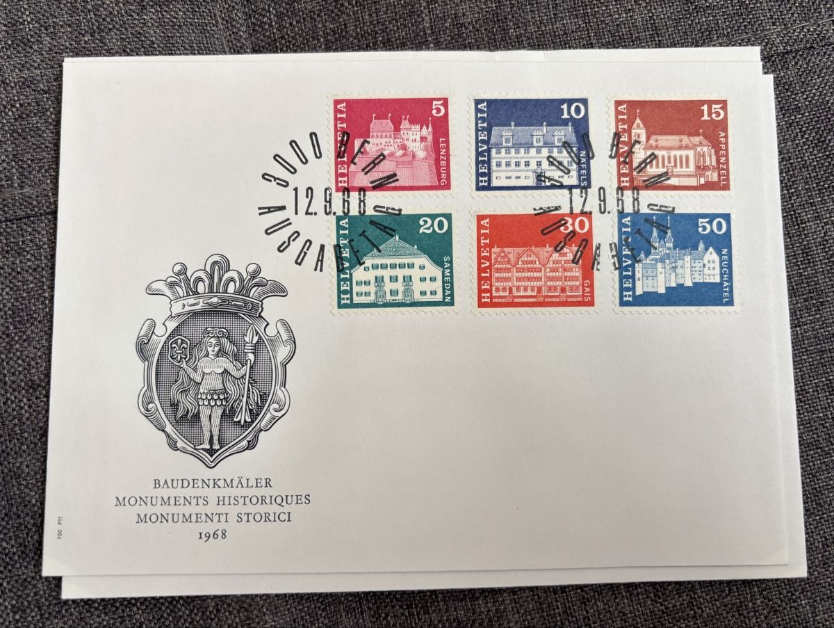 Tous les timbres: Ersttagesbriefe Baudenkmäler  – Neuf (Voir description) à Binningen par Alpakat