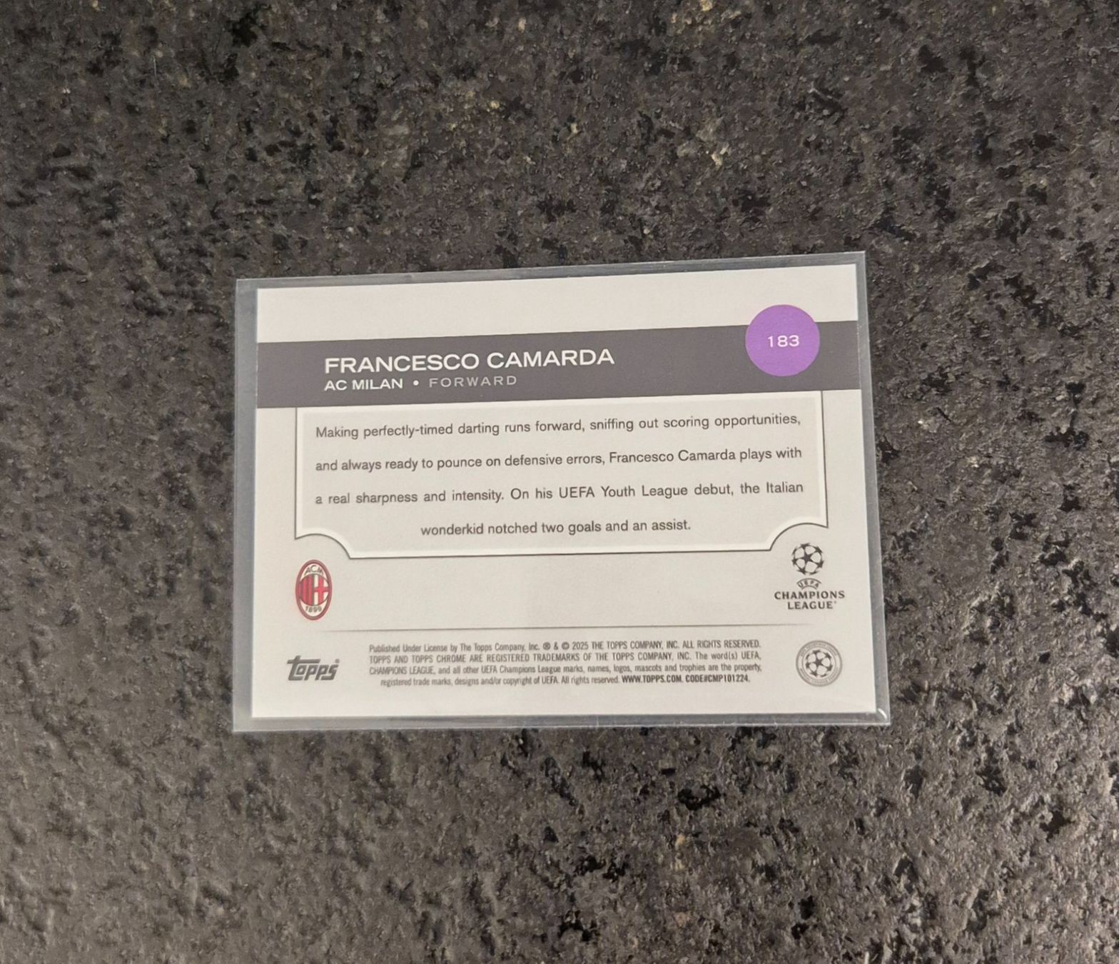 Topps Carte collezionabili: Francesco Camarda /250 - AC Milan - Topps – Nuovo (secondo la descrizione) da Burg AG venduto da Danoe 1