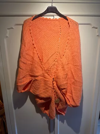 STRICKJACKE DAMEN,ORANGE,EINZELSTÜCK