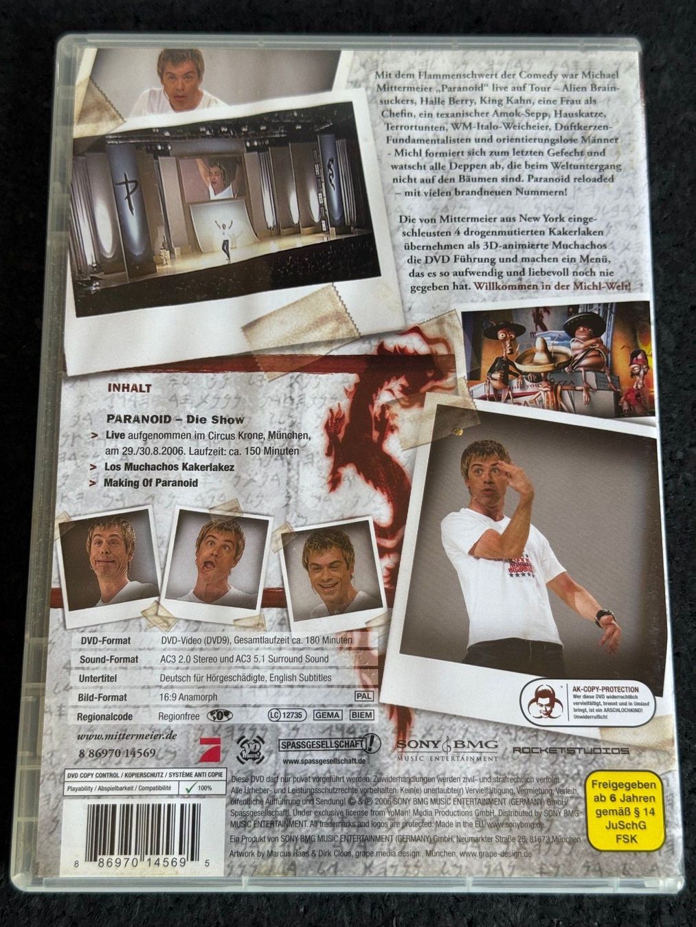 Tutti i DVDs: Michael Mittermeier PARANOID "Die Show" DVD DE – Usato da Fribourg venduto da tschjoly 1