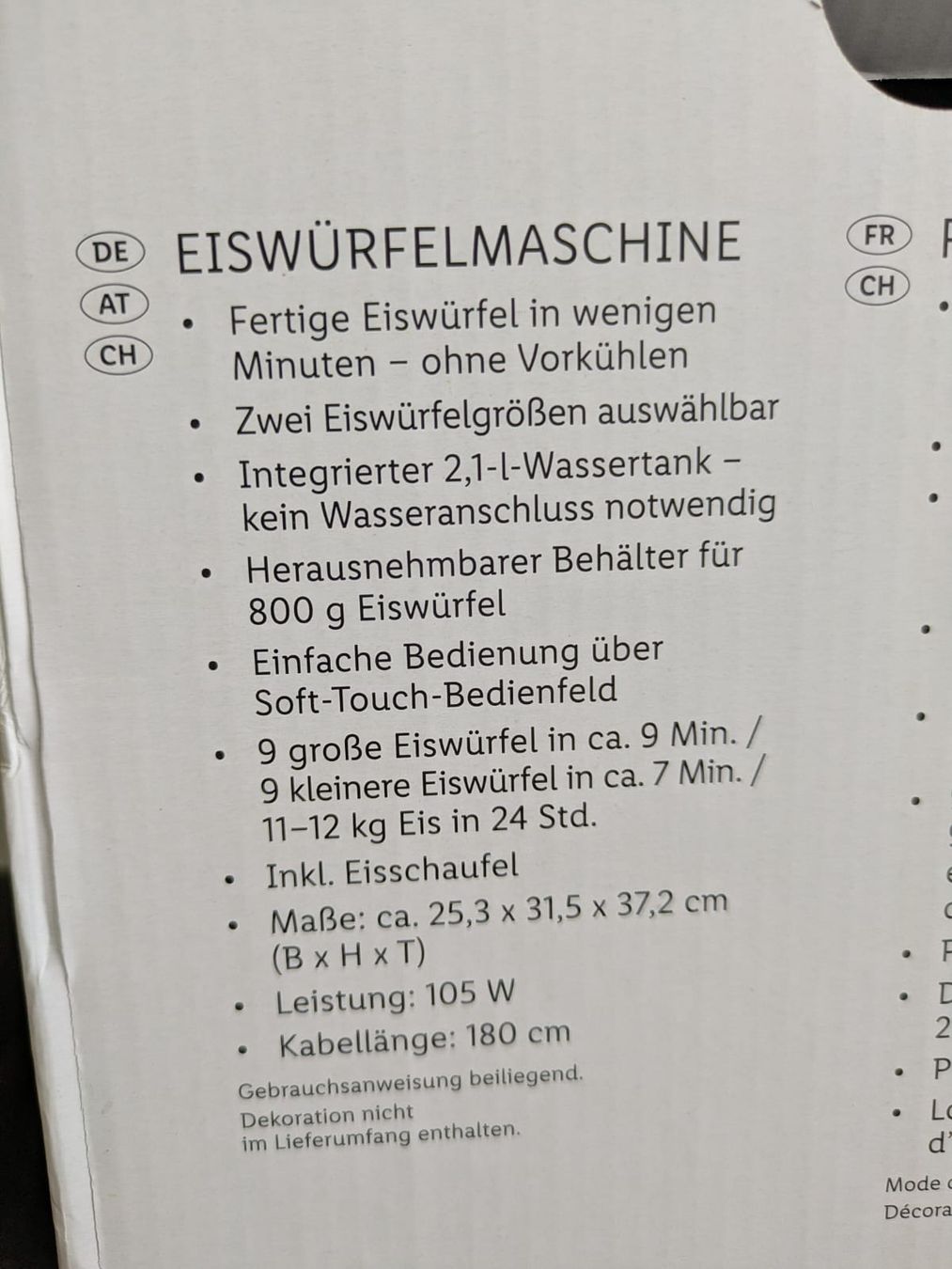 SilverCrest Appareils de cuisine: Eiswürfelmaschine SilverCrest 1,2 Liter  – D'occasion à Büsserach par .Aries. 6