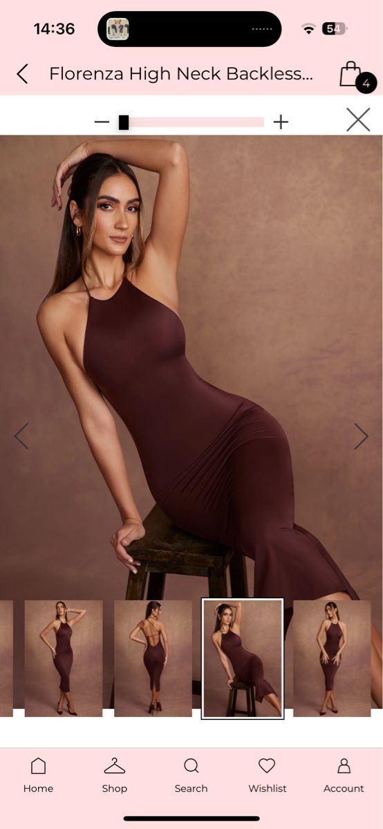 Vestiti: High Neck Backless Midaxi Dress in Brown – Nuovo e nell'imballaggio originale da Marly venduto da Cici_closet