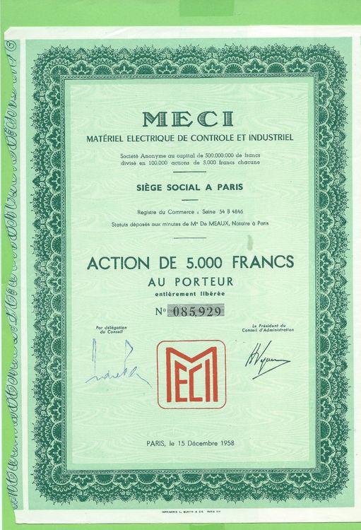 MECI, Paris 1958 | Kaufen auf Ricardo