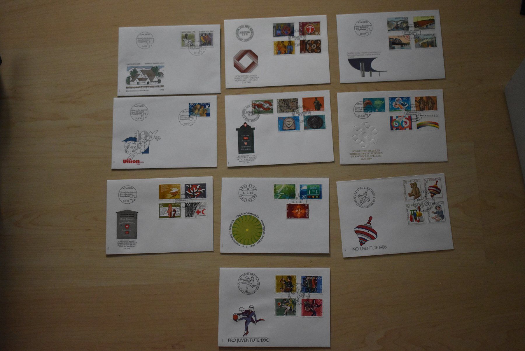 Alle Briefmarken: Ersttagesbriefe – Gebraucht aus Männedorf von chr_7kc9