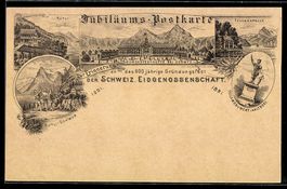 Litho Schwyz, Bundesfesthütte, Tellskap