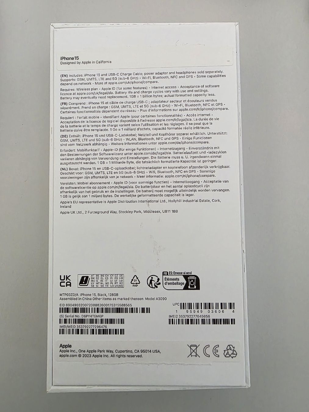 Apple Portables: Iphone 15, Black, 128 GB – D'occasion à Sissach par pietli 3