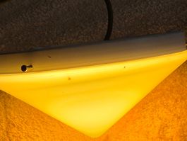 80s Design Glas Deckenlampe / Wandlampe vintage Glaslampe