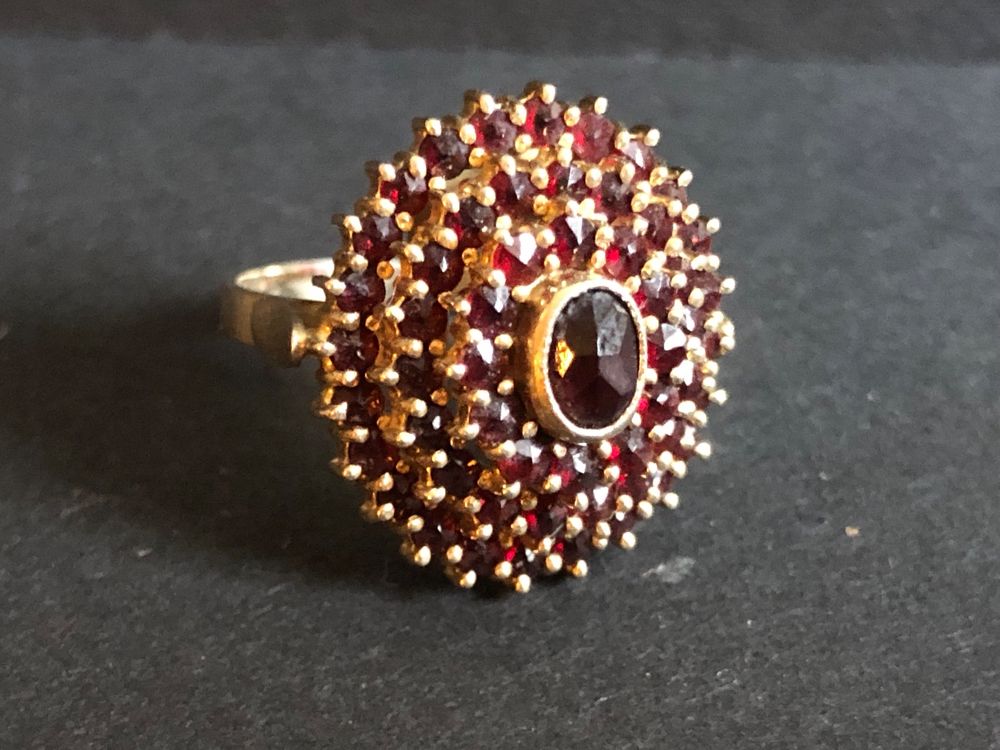 Antiker Silber Ring mit Böhmischen Granaten 800 (Gebraucht) in Spiegel ...