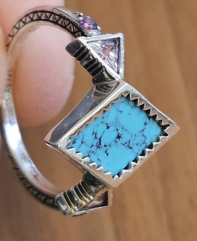 Thomas Sabo Anelli: Thomas Sabo Ring in türkis, 55-56 – Usato da Neuhausen venduto da Nemoli 2