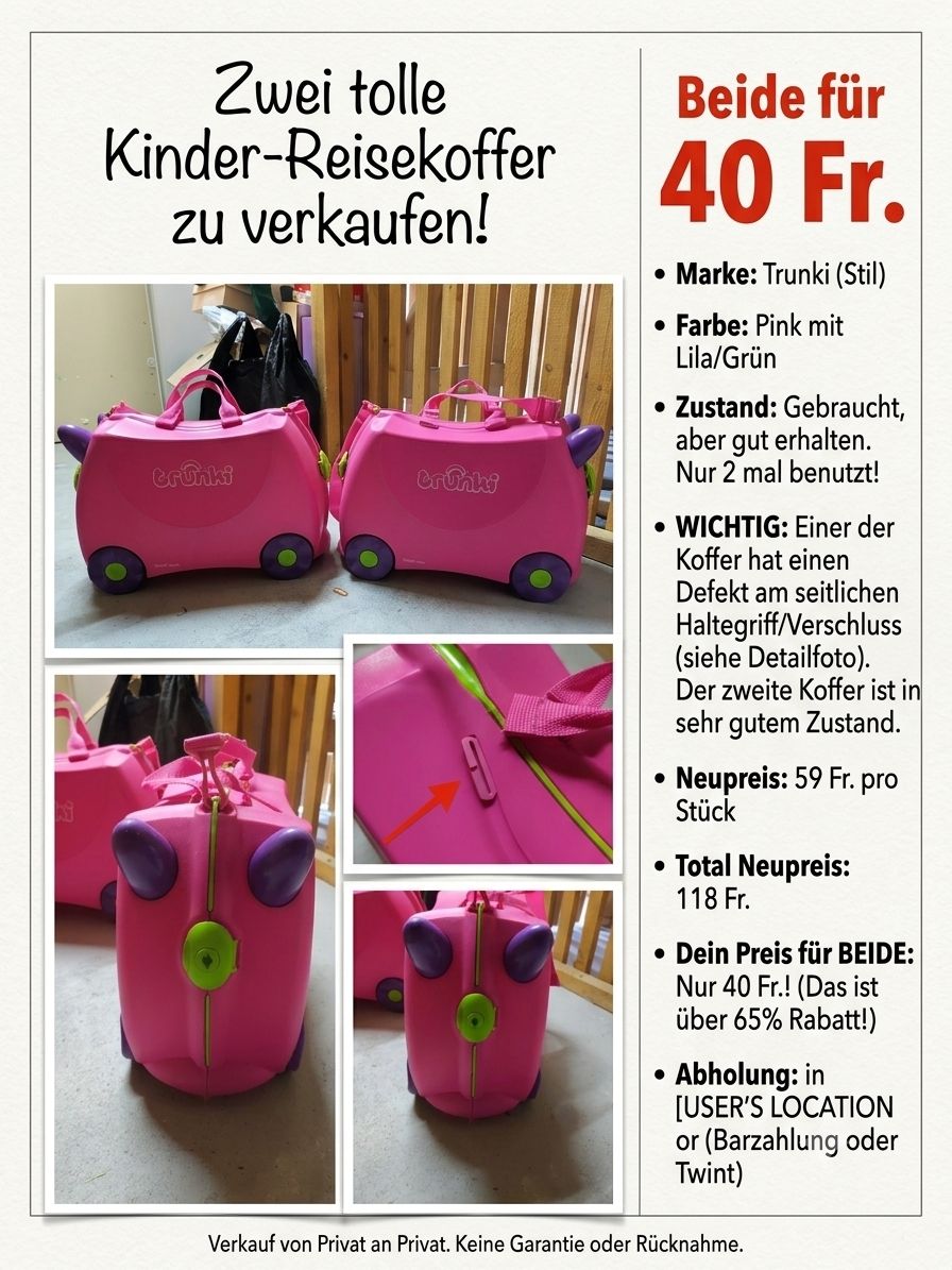 Trunki Valigie: Kinderkoffer – Usato da Rheinfelden venduto da sal_8vd7