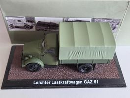 Modell LKW GAZ 51 olivgrün mit Plane