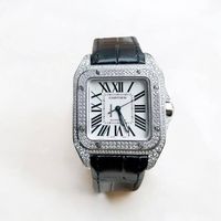 Cartier Santos 100 | Diamond Set Iced Out