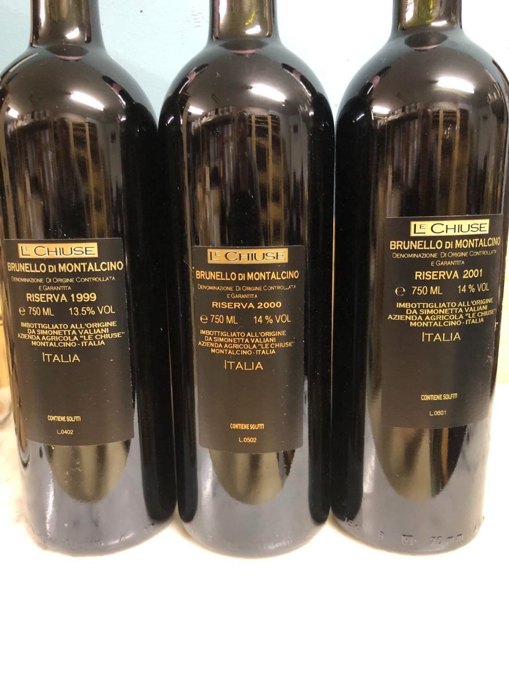Wein: VERTIKALE BRUNELLO DI MONTALCINO RISERVA LE CHIUSE 99-00-01 – Neu und originalverpackt aus Münchenstein von weinundspirituosen 3