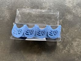 4x Migros Cucina & Tavola Serviettenringe Huhn blau