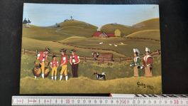 Appenzeller Bauernmalerei; echtes handgemaltes Gemälde
