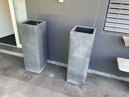 2x  Blumenkübel rechteckig 