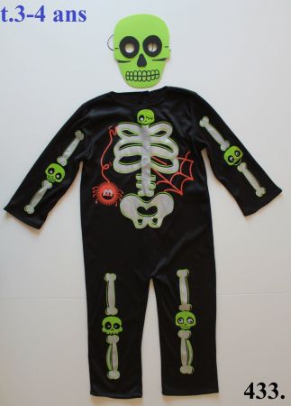 Costume squelette / Skelett t. 3 - 4 ans