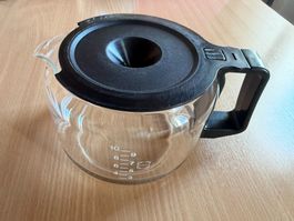 Kaffeekanne Schott Glas schwarz 10 Tassen guter Zustand