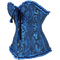 Korsett Lace Medieva Gothic Blue S M L XL XXL