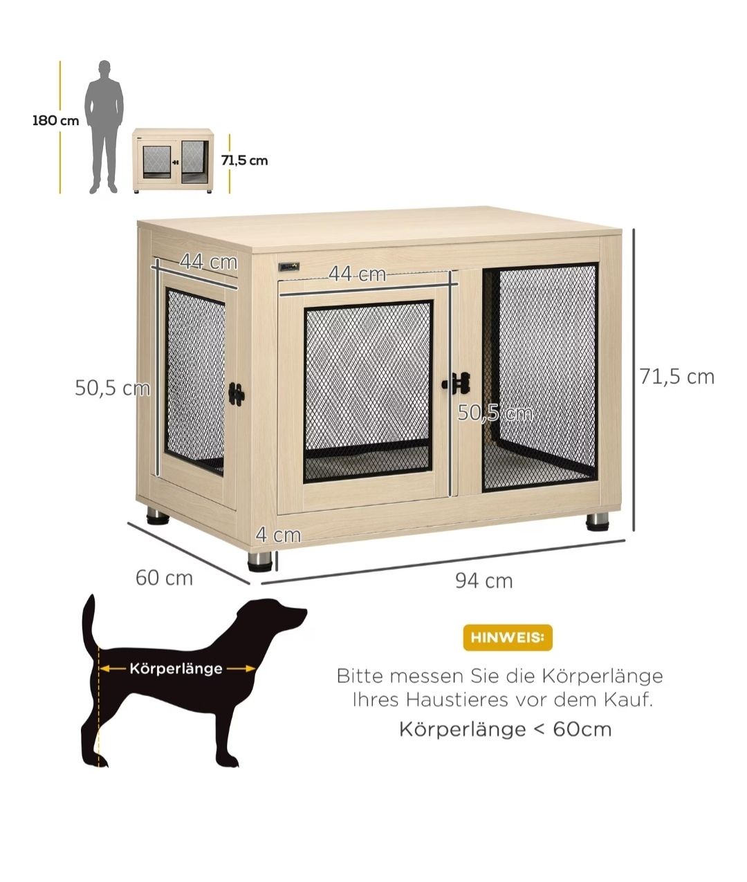 Käfige, Transport & Sicherheit: Hundebox PawHut – Gebraucht aus Safenwil von Migu145 5