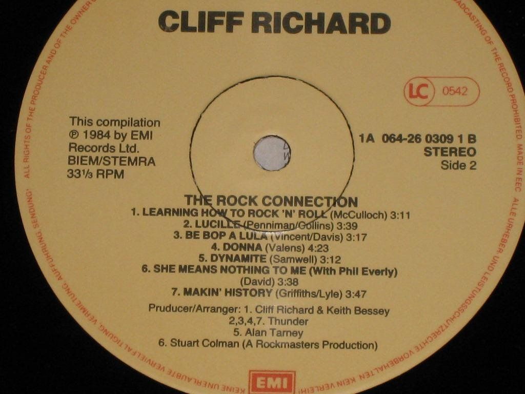 Dischi in vinile: LP - CLIFF RICHARD - THE ROCK CONNECTION – Usato da Steckborn venduto da Quo7 2