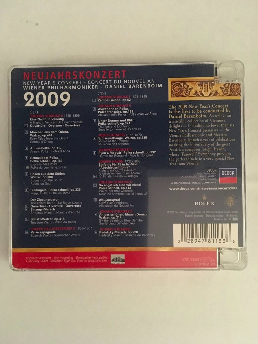 CD: Neujahrskonzert der Wiener Philharmoniker 2009 – Usato da Düdingen venduto da pyl_dv98 1
