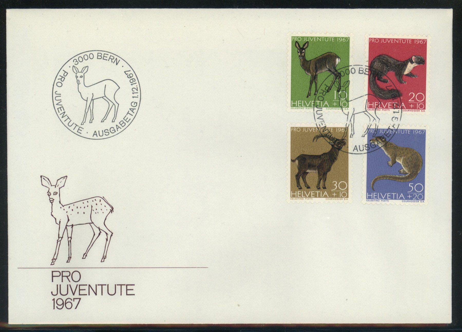 Tutti i francobolli: 1967, FDC, Pro Juventute – Usato da Willisau venduto da Vollstempel