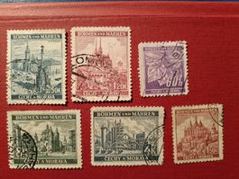 Antike Briefmarken Deutsches Reich Böhmen und Mähren