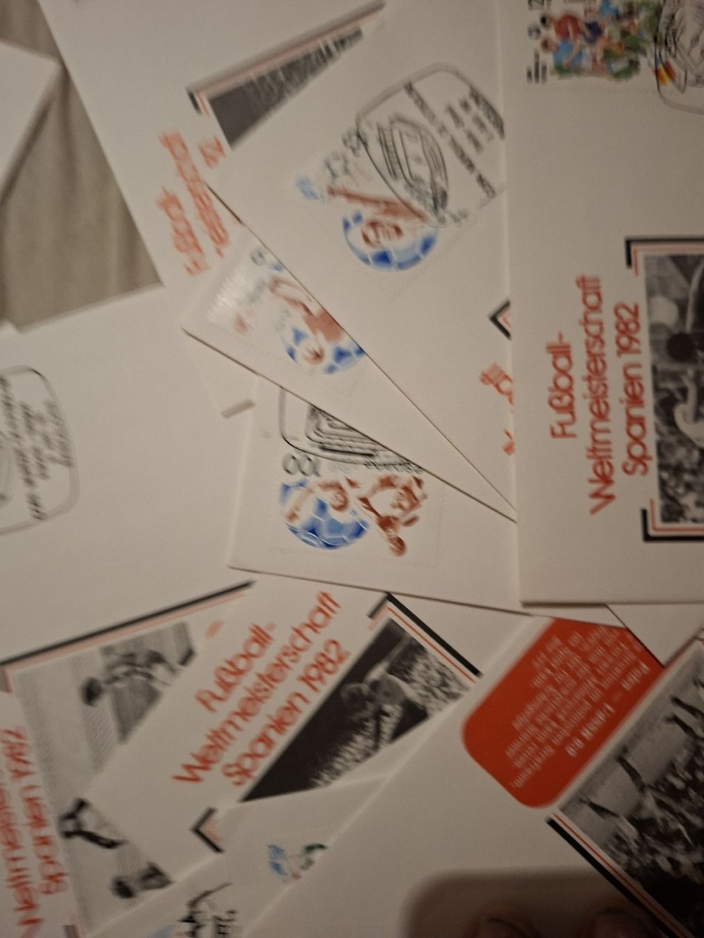 Alle Briefmarken: Weltmeisterschaft 1982 Spanien 37Briefe – Gebraucht aus Balgach von SIMEON27