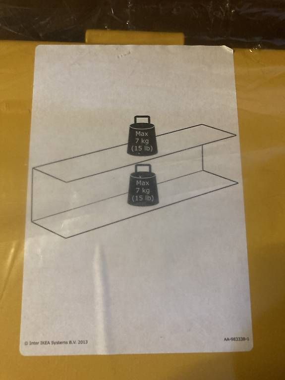 Ikea Scaffali: BOTKYRKA Wandregal gelb 80x20cm – Nuovo e nell'imballaggio originale da Winterthur venduto da chmeier2 1