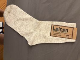 Leinensocken 50% Leinen Gr. 35–38 Neu