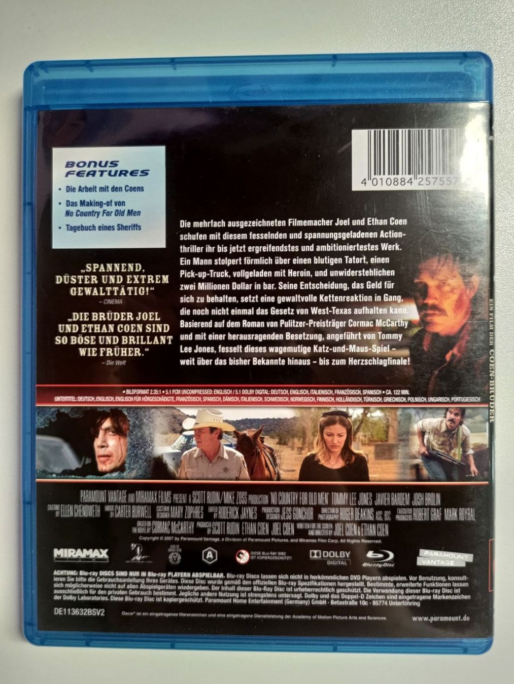 Tutti i DVDs: No country for old men – Usato da Liestal venduto da Kratzilla 2