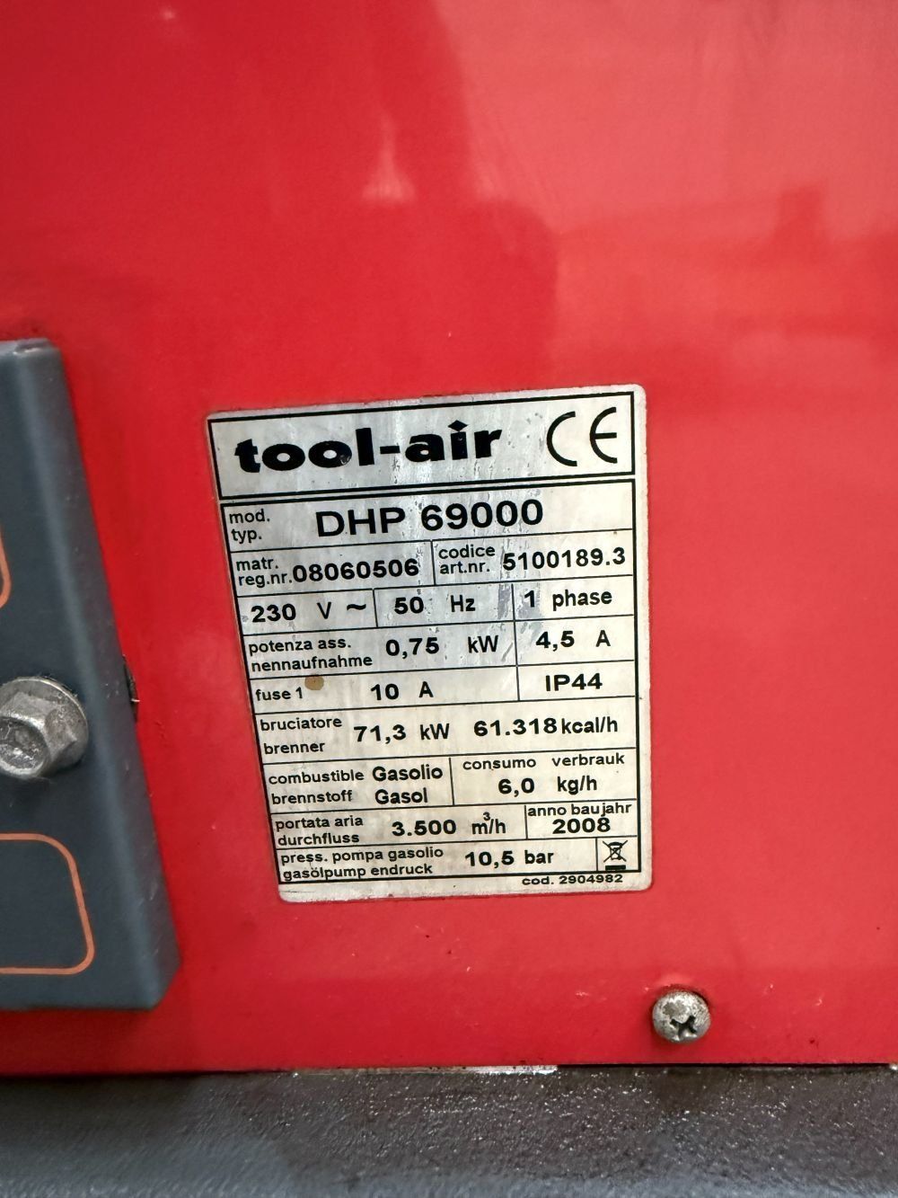 Radiatori: Mobiler Heizlüfter DHP 69000, Tool-air – Usato da Aesch BL venduto da mas_zjs8 3