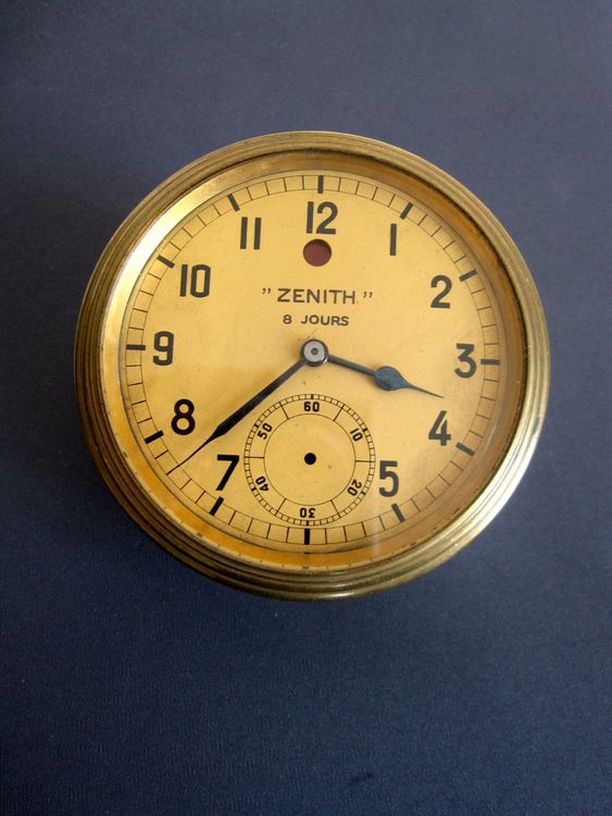Cadran De Pendule Zenith Vintage – Diamètre 85,5 Mm, Pour Montre 8 Jours, Argenté