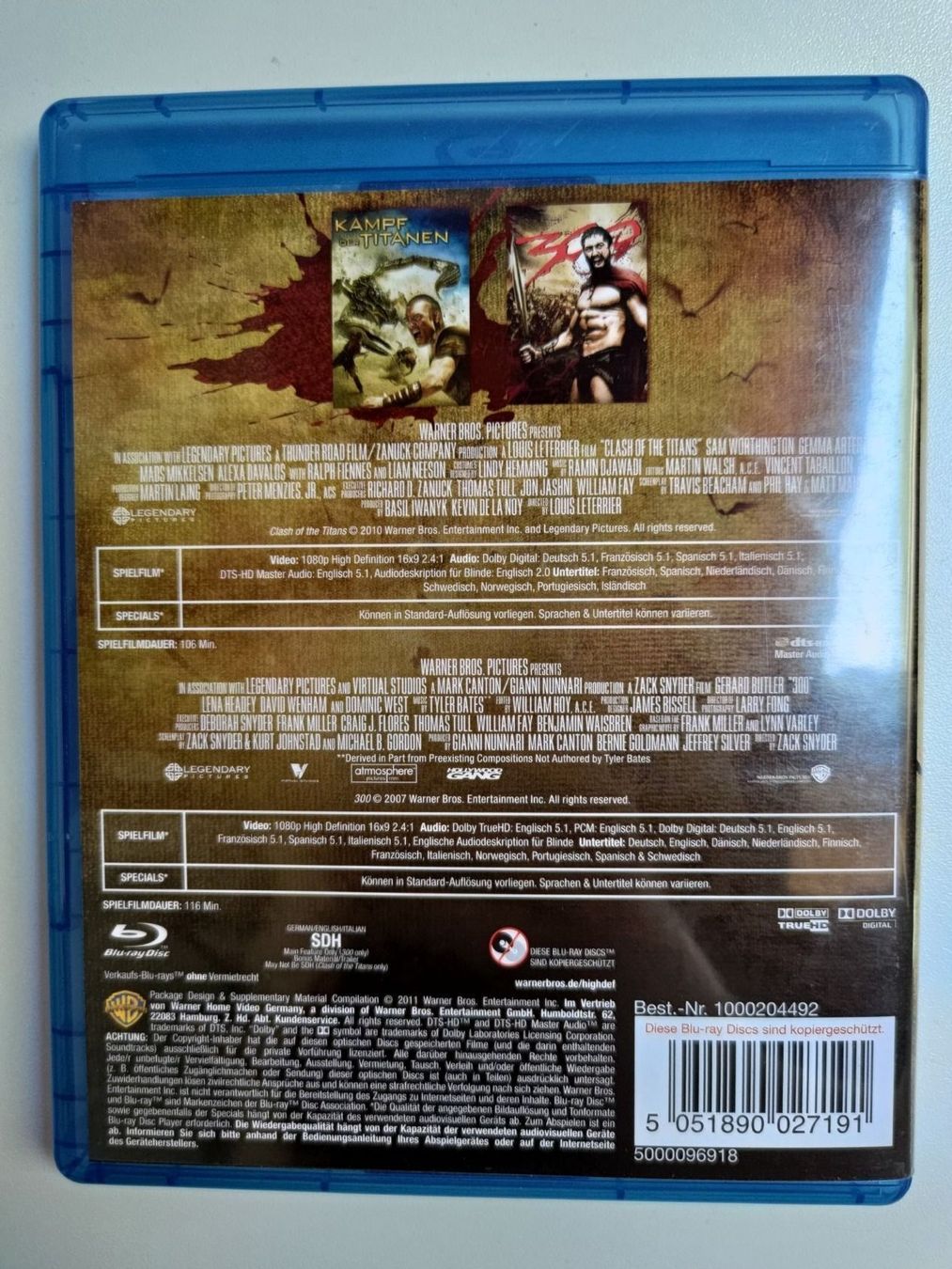 Tutti i DVDs: Kampf der Titanen & 300 – Usato da Liestal venduto da Kratzilla 2