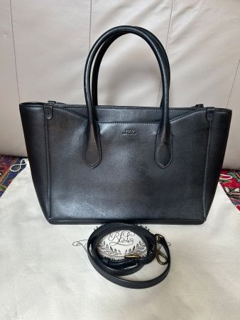 Schwarze Ledertasche von Polo Ralph Lauren
