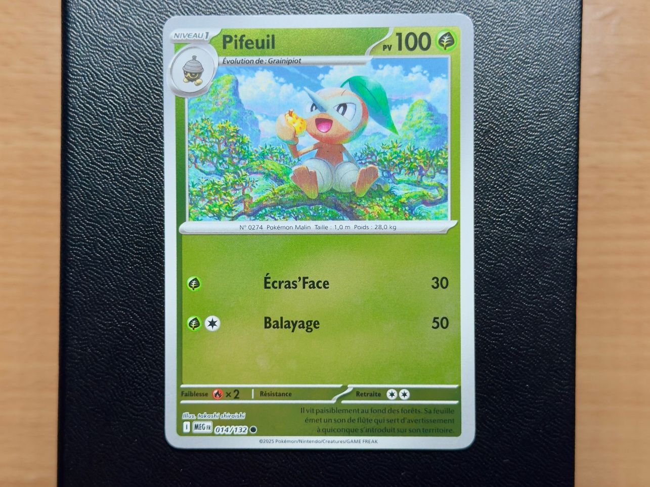 Pokémon Sammelbilder & Trading cards: Pifeuil Reverse (014/132) - Méga-Évolution - ME01 - MEG FR – Gebraucht aus Chézard-St-Martin von Kro_Cards