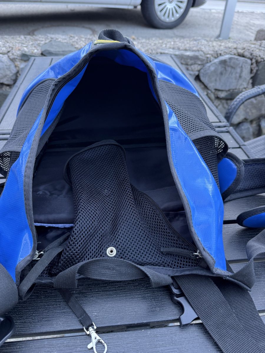 Hunter Zaini: Hunderucksack / -Tragetasche, Marke Hunter, blau – Usato da Herisau venduto da Fissore 6