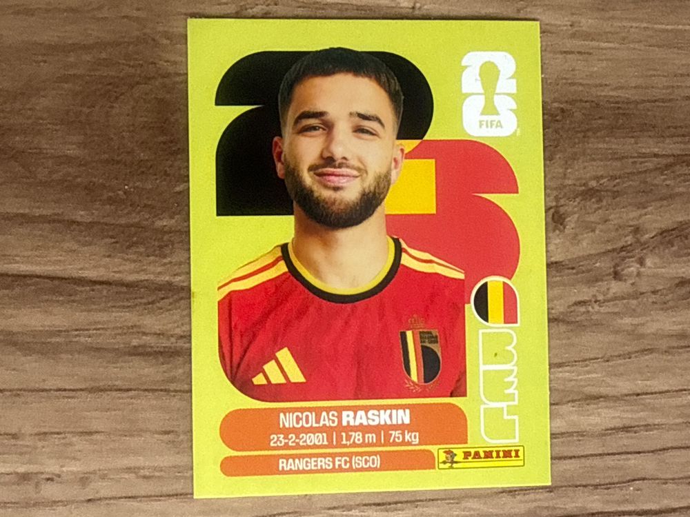 Panini Sticker FIFA World Cup 2026 - Nicolas Raskin BEL 11 (Gebraucht ...
