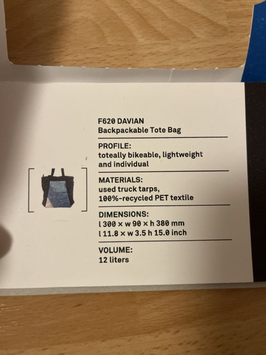 Freitag Borse: FREITAG RF620 Davian – Usato da Etoy venduto da Sbouchon 6