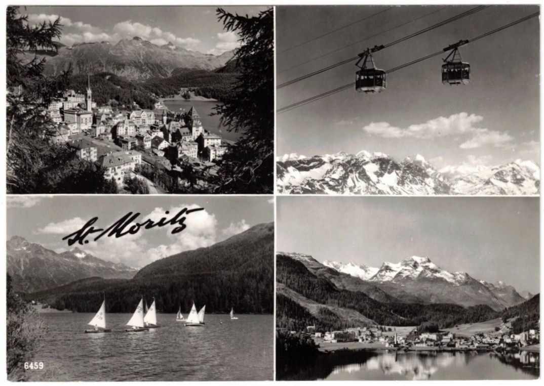 Cartoline postali: St. Moritz - 4 Bild AK – Usato da Binningen venduto da Mountainrider