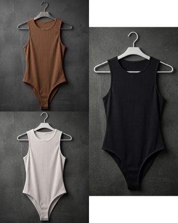 3 Body sans manches côtelé femme taille S