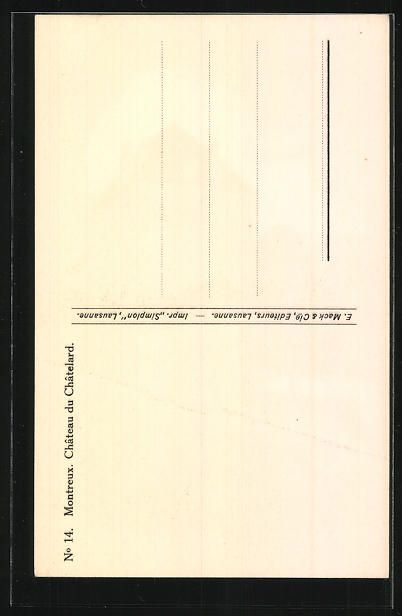 Cartoline postali: AK Montreux, Chateau du Chatelard – Usato da Berlin venduto da bartko-reher 1