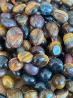 Strang echte tricolor Tigerauge Nuggets 8-10 mm
