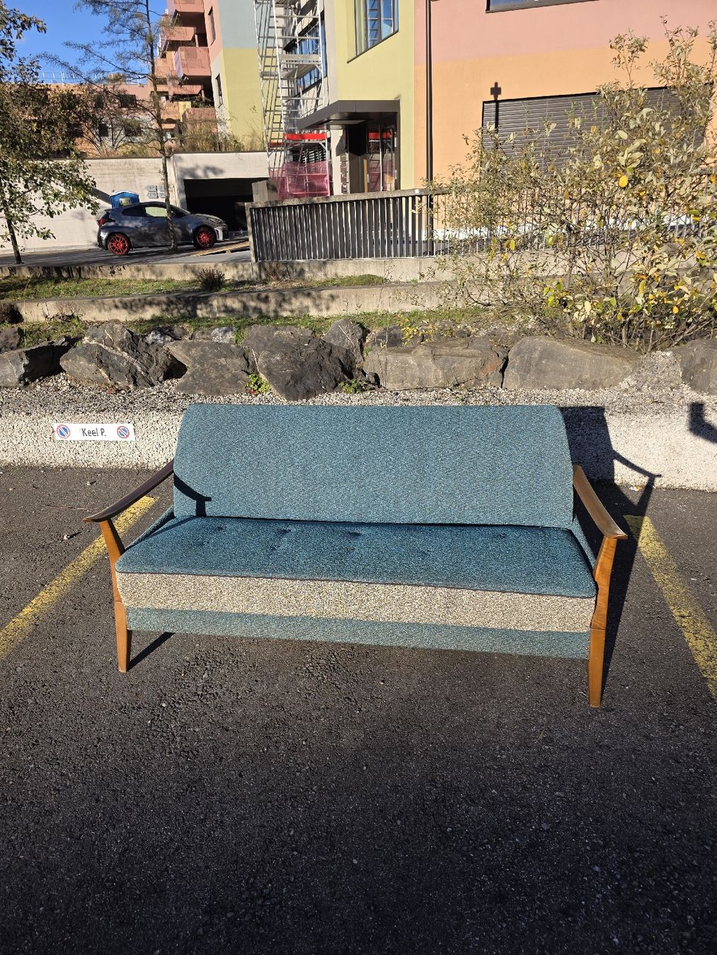 Divani: Mid Century Sofa / 2er Sofa / Vintage Design Sofa, Top! – Usato da Pfäffikon SZ venduto da Brocki-21