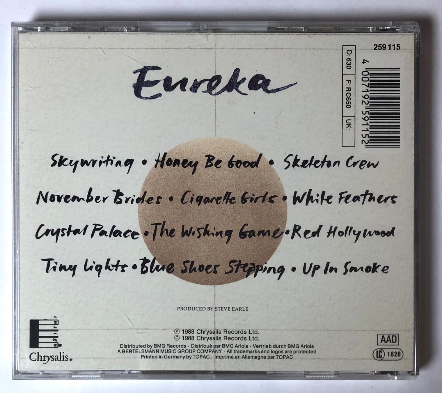 CDs: THE BIBLE - EUREKA – D'occasion à Poliez-Pittet par Newtown-Records 1
