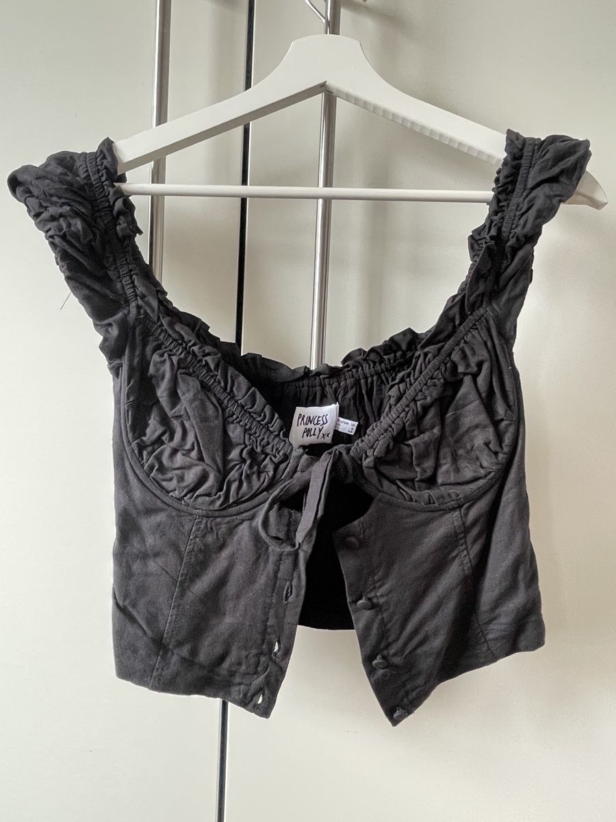 Top: Princess Polly Bluse/ Shirt in schwarz – Usato da Biberstein venduto da koempossible