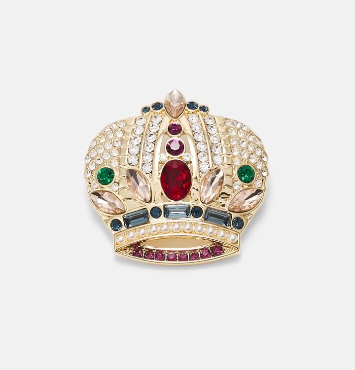 6x Mini Krone Brosche Gold - Hochzeit Tiara Corsage Für Damen