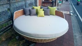 Liegeinsel Ratan Lounge Sonneninsel Loungeliege Outdoorliege